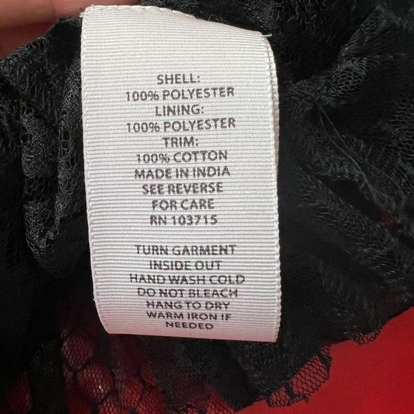 New Nanette Lepore Lace Velvet  Dress Very Black Size 0 NM8F17AC5 - Picture 9 of 9